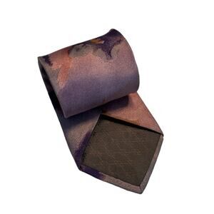 Pierre Balmain 100% Italian Silk Watercolor Print Tie